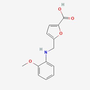 B2723814 5-{[(2-Methoxyphenyl)amino]methyl}-2-furoic acid CAS No. 944890-37-3