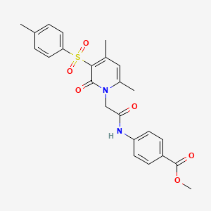 molecular formula C24H24N2O6S B2723892 methyl 4-{2-[4,6-dimethyl-3-(4-methylbenzenesulfonyl)-2-oxo-1,2-dihydropyridin-1-yl]acetamido}benzoate CAS No. 1215414-00-8