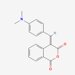 molecular formula C18H15NO3 B2723894 (E)-4-(4-(dimethylamino)benzylidene)isochroman-1,3-dione CAS No. 69139-23-7