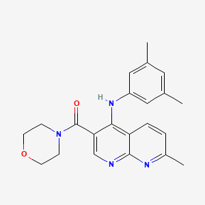molecular formula C22H24N4O2 B2723967 N-(3,5-dimethylphenyl)-7-methyl-3-(morpholine-4-carbonyl)-1,8-naphthyridin-4-amine CAS No. 1251676-11-5