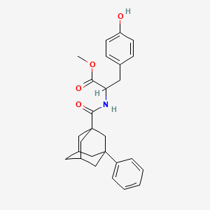 molecular formula C27H31NO4 B2723975 METHYL 3-(4-HYDROXYPHENYL)-2-[(3-PHENYLADAMANTAN-1-YL)FORMAMIDO]PROPANOATE CAS No. 1095553-90-4