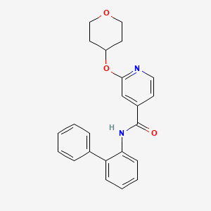 molecular formula C23H22N2O3 B2723980 N-{[1,1'-biphenyl]-2-yl}-2-(oxan-4-yloxy)pyridine-4-carboxamide CAS No. 2034240-55-4