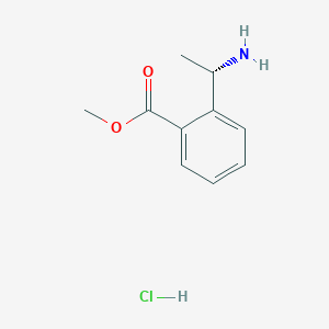 molecular formula C10H14ClNO2 B2723983 METHYL (S)-2-(1-AMINOETHYL)BENZOATE HCL CAS No. 1391483-59-2
