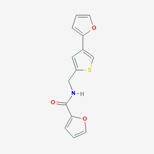 molecular formula C14H11NO3S B2724162 N-{[4-(furan-2-yl)thiophen-2-yl]methyl}furan-2-carboxamide CAS No. 2380044-68-6
