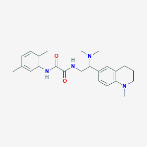 molecular formula C24H32N4O2 B2724173 N-[2-(dimethylamino)-2-(1-methyl-1,2,3,4-tetrahydroquinolin-6-yl)ethyl]-N'-(2,5-dimethylphenyl)ethanediamide CAS No. 922012-29-1