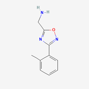 molecular formula C10H14ClN3O2 B2724235 1-[3-(2-Methylphenyl)-1,2,4-oxadiazol-5-yl]methanamine CAS No. 937665-65-1