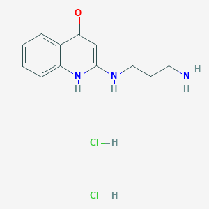 2-(3-aminopropylamino)-1H-quinolin-4-one;dihydrochloride