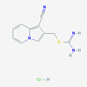 (1-Cyanoindolizin-2-yl)methyl carbamimidothioate;hydrochloride