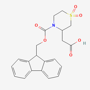 2-(4-{[(9H-fluoren-9-yl)methoxy]carbonyl}-1,1-dioxo-1lambda6-thiomorpholin-3-yl)acetic acid