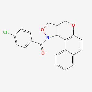 3a,11c-dihydro-3H-benzo[5,6]chromeno[4,3-c]isoxazol-1(4H)-yl(4-chlorophenyl)methanone
