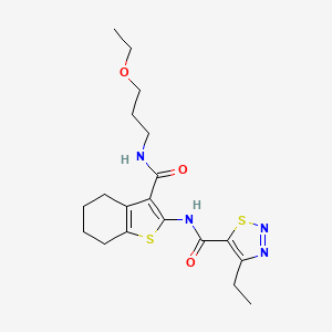 N-{3-[(3-ethoxypropyl)carbamoyl]-4,5,6,7-tetrahydro-1-benzothiophen-2-yl}-4-ethyl-1,2,3-thiadiazole-5-carboxamide