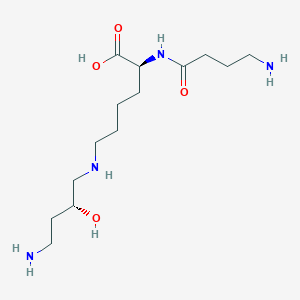 molecular formula C14H30N4O4 B027243 alpha-(4-Aminobutyryl)hypusine CAS No. 102202-89-1