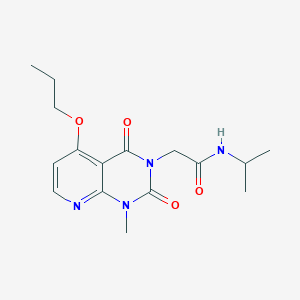 molecular formula C16H22N4O4 B2724330 N-isopropyl-2-(1-methyl-2,4-dioxo-5-propoxy-1,2-dihydropyrido[2,3-d]pyrimidin-3(4H)-yl)acetamide CAS No. 921498-37-5