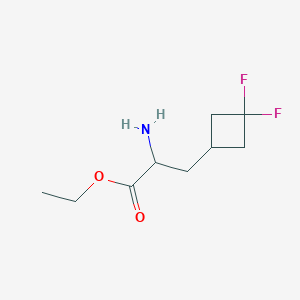 molecular formula C9H15F2NO2 B2724365 ethyl2-amino-3-(3,3-difluorocyclobutyl)propanoate CAS No. 1850088-02-6