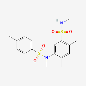 molecular formula C17H22N2O4S2 B2724366 N,2,4-trimethyl-5-{methyl[(4-methylphenyl)sulfonyl]amino}benzenesulfonamide CAS No. 864842-42-2