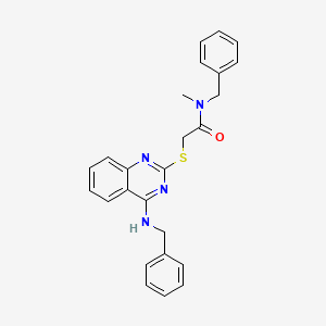 molecular formula C25H24N4OS B2724388 N-benzyl-2-{[4-(benzylamino)quinazolin-2-yl]sulfanyl}-N-methylacetamide CAS No. 422531-95-1