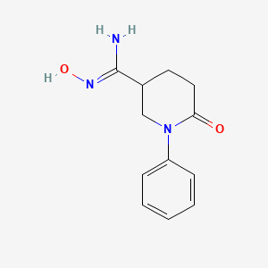 molecular formula C12H15N3O2 B2724398 N'-Hydroxy-6-oxo-1-phenylpiperidine-3-carboximidamide CAS No. 2060523-20-6