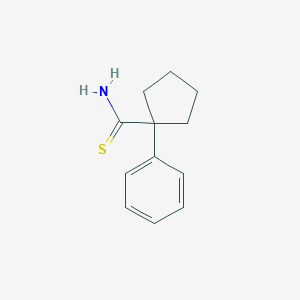 molecular formula C12H15NS B2724410 1-Phenylcyclopentane-1-carbothioamide CAS No. 1341397-73-6