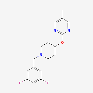 B2724427 2-[1-[(3,5-Difluorophenyl)methyl]piperidin-4-yl]oxy-5-methylpyrimidine CAS No. 2379995-75-0