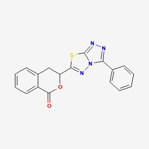 molecular formula C18H12N4O2S B2724429 3-(3-Phenyl-[1,2,4]triazolo[3,4-b][1,3,4]thiadiazol-6-yl)isochroman-1-one CAS No. 627044-27-3