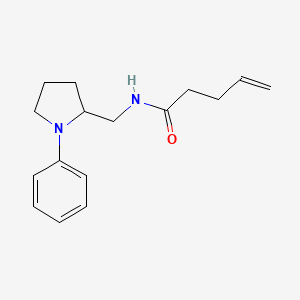 molecular formula C16H22N2O B2724432 N-[(1-phenylpyrrolidin-2-yl)methyl]pent-4-enamide CAS No. 1797703-76-4