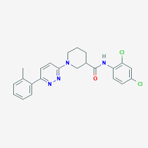 molecular formula C23H22Cl2N4O B2724437 N-(2,4-dichlorophenyl)-1-[6-(2-methylphenyl)pyridazin-3-yl]piperidine-3-carboxamide CAS No. 1203322-84-2