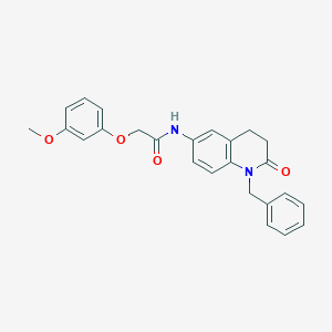 molecular formula C25H24N2O4 B2724458 N-(1-benzyl-2-oxo-1,2,3,4-tetrahydroquinolin-6-yl)-2-(3-methoxyphenoxy)acetamide CAS No. 951505-70-7