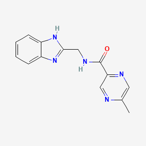 molecular formula C14H13N5O B2724459 N-[(1H-1,3-benzodiazol-2-yl)methyl]-5-methylpyrazine-2-carboxamide CAS No. 1235625-73-6