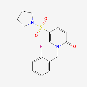 1-(2-fluorobenzyl)-5-(pyrrolidin-1-ylsulfonyl)pyridin-2(1H)-one