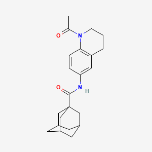 molecular formula C22H28N2O2 B2724474 N-(1-acetyl-1,2,3,4-tetrahydroquinolin-6-yl)adamantane-1-carboxamide CAS No. 941960-34-5
