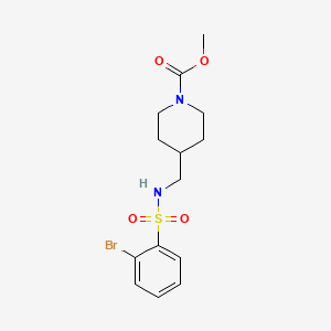 molecular formula C14H19BrN2O4S B2724505 Methyl 4-((2-bromophenylsulfonamido)methyl)piperidine-1-carboxylate CAS No. 1235042-18-8