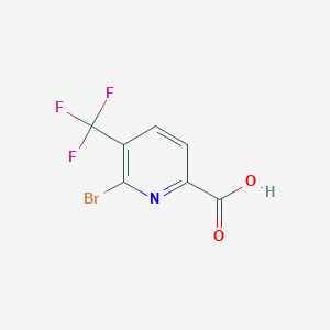 molecular formula C7H3BrF3NO2 B2724511 6-Bromo-5-(trifluoromethyl)picolinic acid CAS No. 1211537-01-7