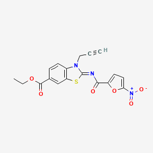 (Z)-ethyl 2-((5-nitrofuran-2-carbonyl)imino)-3-(prop-2-yn-1-yl)-2,3-dihydrobenzo[d]thiazole-6-carboxylate