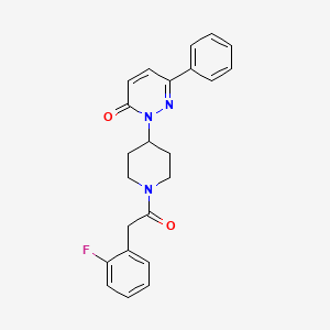 B2724529 2-[1-[2-(2-Fluorophenyl)acetyl]piperidin-4-yl]-6-phenylpyridazin-3-one CAS No. 2379994-82-6