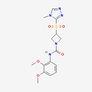 molecular formula C15H19N5O5S B2724532 N-(2,3-dimethoxyphenyl)-3-((4-methyl-4H-1,2,4-triazol-3-yl)sulfonyl)azetidine-1-carboxamide CAS No. 2034357-10-1