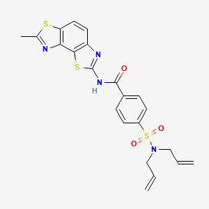 4-[bis(prop-2-enyl)sulfamoyl]-N-(7-methyl-[1,3]thiazolo[5,4-e][1,3]benzothiazol-2-yl)benzamide