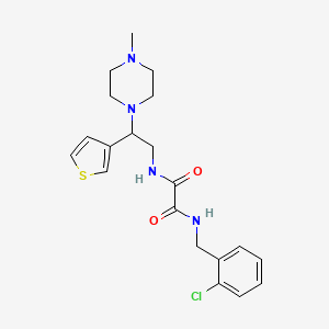 molecular formula C20H25ClN4O2S B2724548 N1-(2-chlorobenzyl)-N2-(2-(4-methylpiperazin-1-yl)-2-(thiophen-3-yl)ethyl)oxalamide CAS No. 946355-26-6