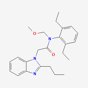 molecular formula C24H31N3O2 B2724590 N-(2,6-diethylphenyl)-N-(methoxymethyl)-2-(2-propyl-1H-1,3-benzodiazol-1-yl)acetamide CAS No. 391868-55-6