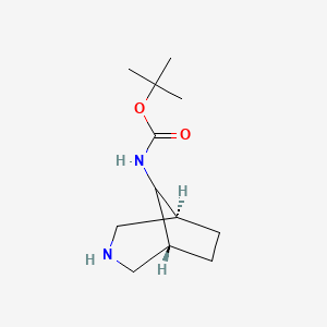 molecular formula C12H22N2O2 B2724592 Tert-butyl (8-syn)-3-azabicyclo[3.2.1]oct-8-ylcarbamate CAS No. 847795-98-6