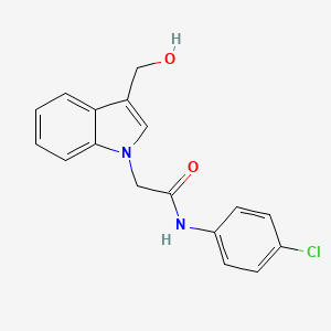 molecular formula C17H15ClN2O2 B2724594 N-(4-chlorophenyl)-2-[3-(hydroxymethyl)indol-1-yl]acetamide CAS No. 693821-14-6