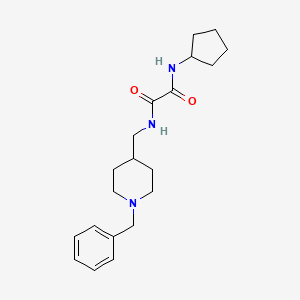 molecular formula C20H29N3O2 B2724618 N1-((1-benzylpiperidin-4-yl)methyl)-N2-cyclopentyloxalamide CAS No. 953200-78-7