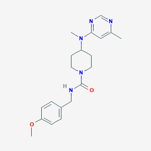 molecular formula C20H27N5O2 B2724635 N-[(4-methoxyphenyl)methyl]-4-[methyl(6-methylpyrimidin-4-yl)amino]piperidine-1-carboxamide CAS No. 2415518-12-4