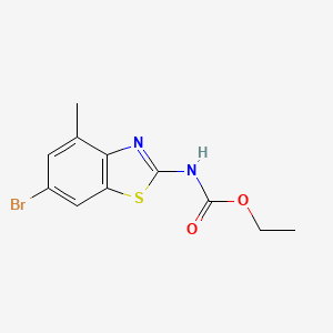 molecular formula C11H11BrN2O2S B2724650 ethyl N-(6-bromo-4-methyl-1,3-benzothiazol-2-yl)carbamate CAS No. 1286718-71-5