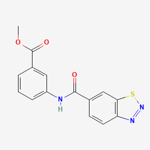 molecular formula C15H11N3O3S B2724663 METHYL 3-(1,2,3-BENZOTHIADIAZOLE-6-AMIDO)BENZOATE CAS No. 950248-47-2