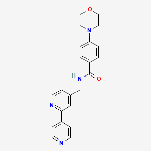 molecular formula C22H22N4O2 B2724664 N-([2,4'-bipyridin]-4-ylmethyl)-4-morpholinobenzamide CAS No. 2034306-02-8