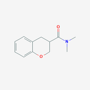 molecular formula C12H15NO2 B2724669 N,N-Dimethyl-3,4-dihydro-2H-1-benzopyran-3-carboxamide CAS No. 1090498-41-1