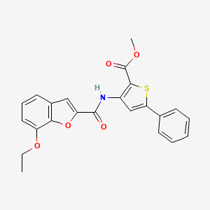 molecular formula C23H19NO5S B2724753 methyl 3-(7-ethoxy-1-benzofuran-2-amido)-5-phenylthiophene-2-carboxylate CAS No. 921530-49-6