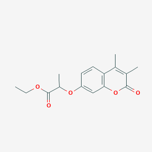 molecular formula C16H18O5 B2724793 ethyl 2-[(3,4-dimethyl-2-oxo-2H-chromen-7-yl)oxy]propanoate CAS No. 35679-91-5