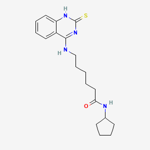 molecular formula C19H26N4OS B2724842 N-cyclopentyl-6-[(2-sulfanylidene-1,2-dihydroquinazolin-4-yl)amino]hexanamide CAS No. 689266-46-4