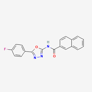 molecular formula C19H12FN3O2 B2724858 N-[5-(4-fluorophenyl)-1,3,4-oxadiazol-2-yl]naphthalene-2-carboxamide CAS No. 888413-88-5